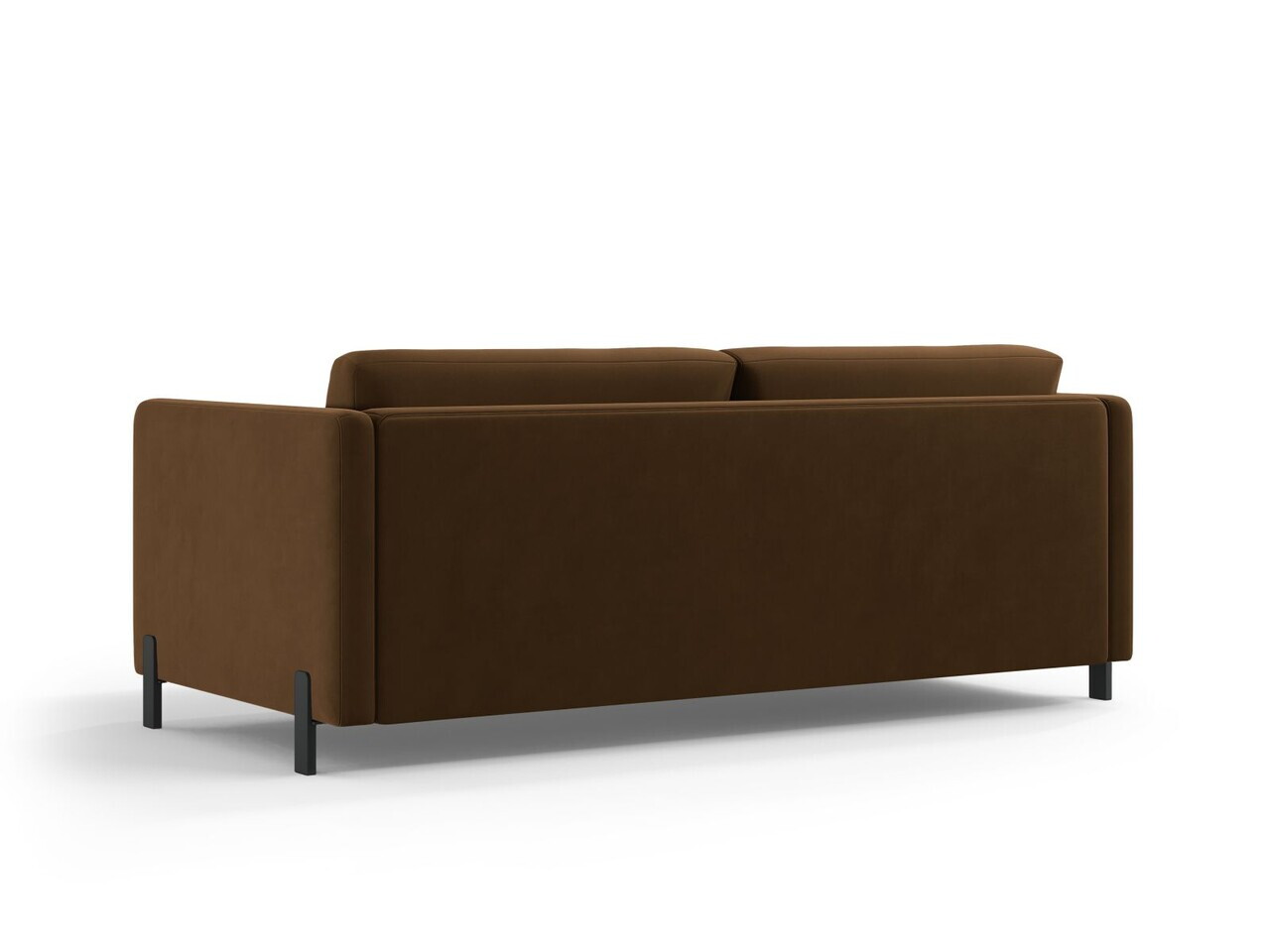 Canapea extensibila 2 locuri, Gloria, Micadoni Home, 186x102x88 cm, catifea, ciocolatiu — imaginea 5