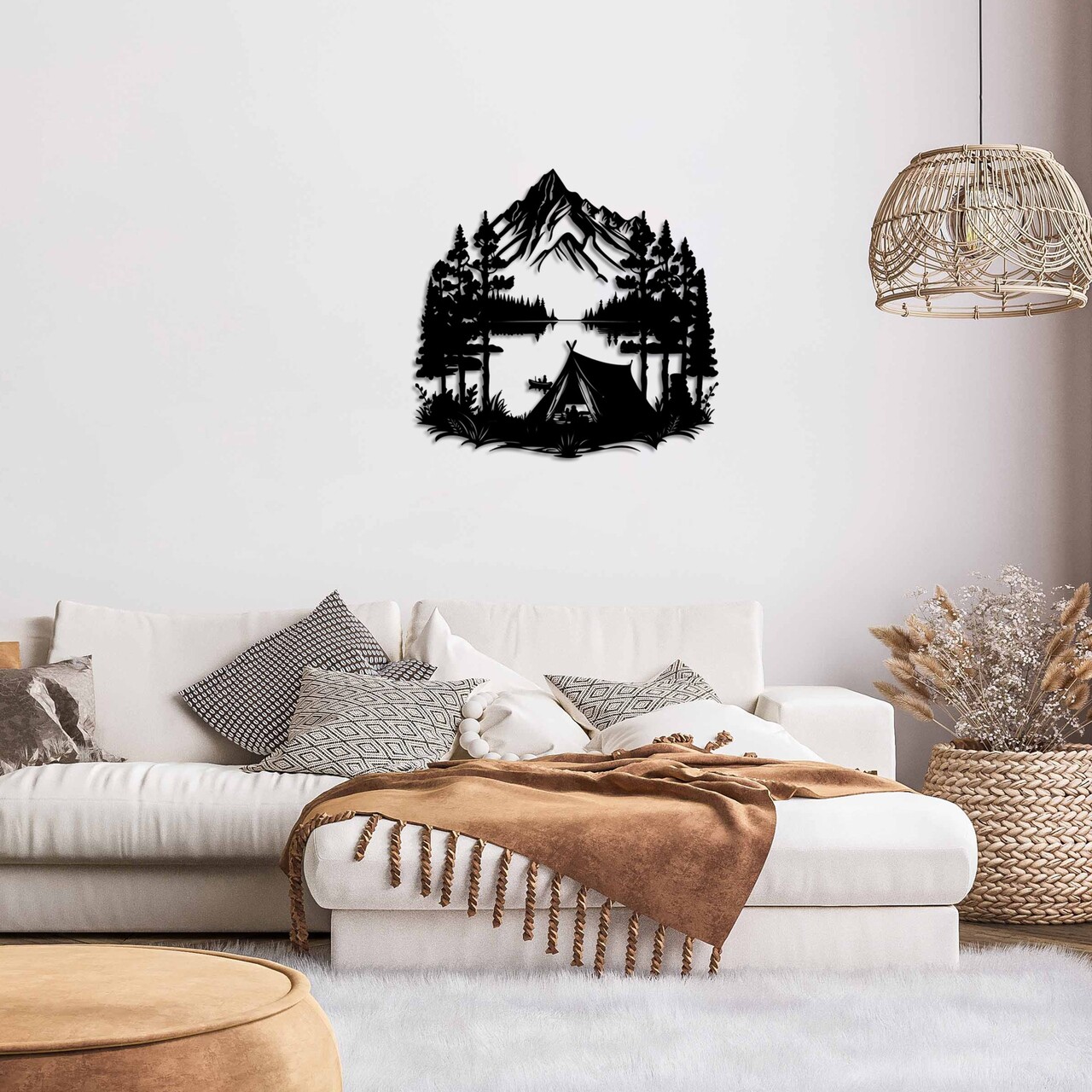 Decoratiune de perete, Weekend, Dimensiuni: 59 x 62 cm, Negru - view 4