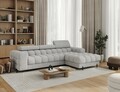 Coltar extensibil dreapta 3 locuri ELTAP, RT-03PEL, Felro, 285x181x93 cm, lemn/poliester, gri deschis