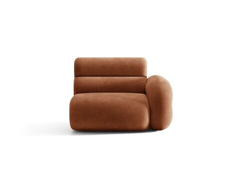 Modul canapea dreapta 1 loc, Neo, Micadoni Home, 110x100x83 cm, tesatura Chenille, teracota