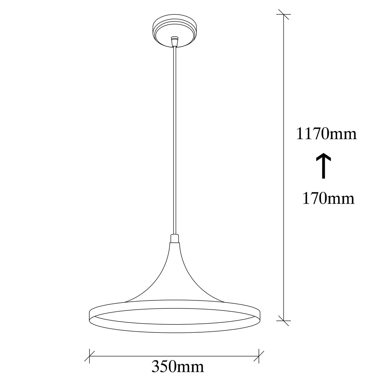 Lustra, Elmas - 3531, Opviq, 35 x 117 cm, 1 x E27, 40W, negru/rosu