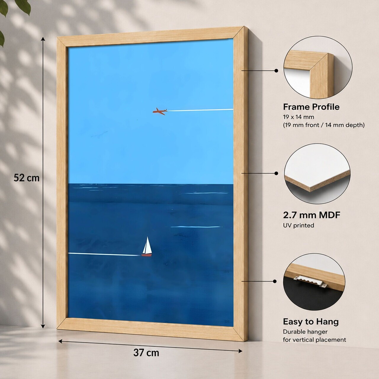 Tablou decorativ, 3752AACT-005, Fundal: 100% MDF (Grosime: 2,7 mm) Vopsire: Imprimare UV, Multicolor — imaginea 2