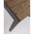 Masa extensibila pentru gradina Elias, Bizzotto, 140-200 x 90 x 75 cm, aluminiu, gri carbune