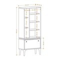 Corp biblioteca, Emerald, Fix, 65x160x30 cm, PAL, Stejar / Negru