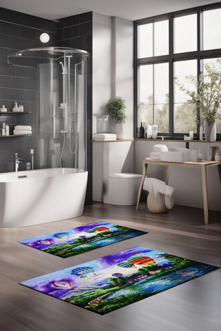 Set covorase de baie, Cartwright, CT-5128, Poliester, Multicolor