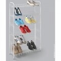 Etajera pentru organizare pantofi Metaltex, 64x23x104 cm, metal/invelis plastic, alb