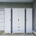 Dulap pentru haine, Miwood, Duru 1600-023, Alb mat