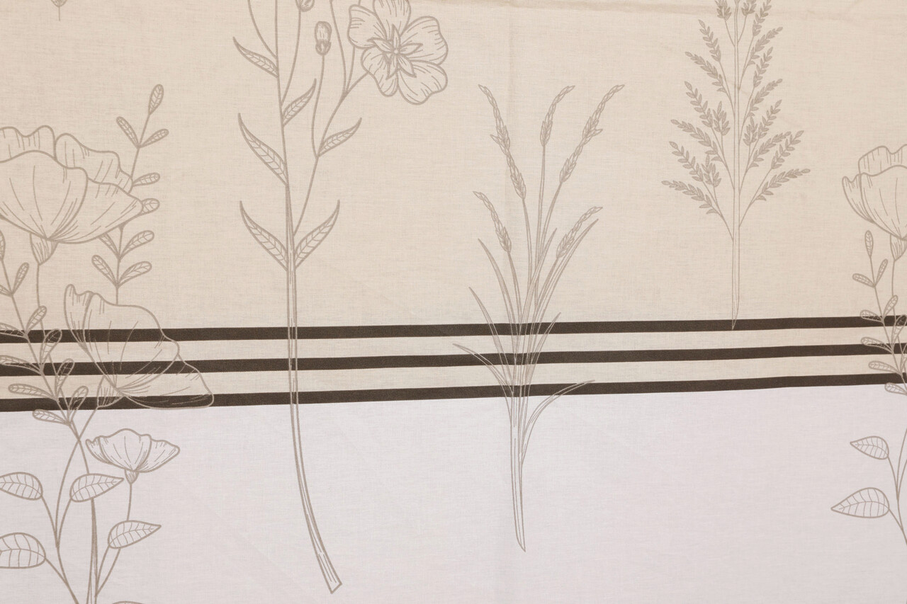 Lenjerie de pat dubla King (FR), Pine - Beige, Life Style, Bumbac Ranforce