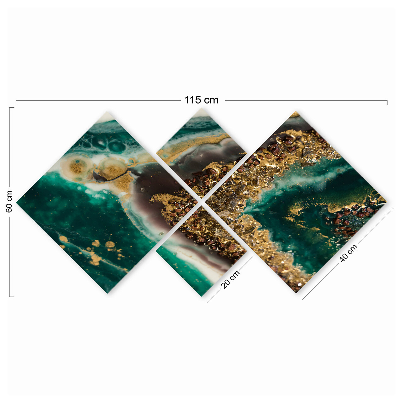 Set 4 tablouri decorative, 4MDF1920392204, MDF, Imprimat UV, Multicolor