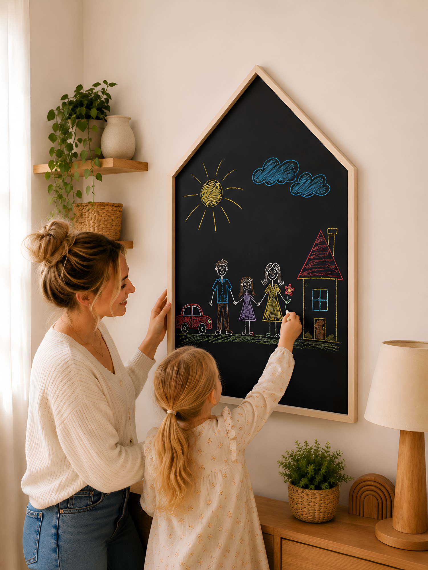 Tabla de scris, CHKY-HOME-900, Cadru: Lemn, Negru