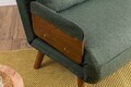 Canapea extensibilă cu 2 locuri, Futon, 859FTN2725, Metal , Verde