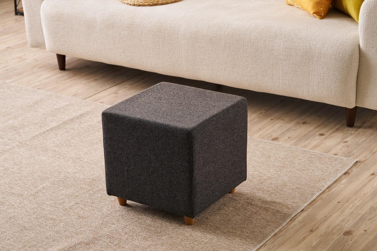 Taburet, Atelier del Sofa, 825BLC5164, Lemn, Fumuriu - view 2