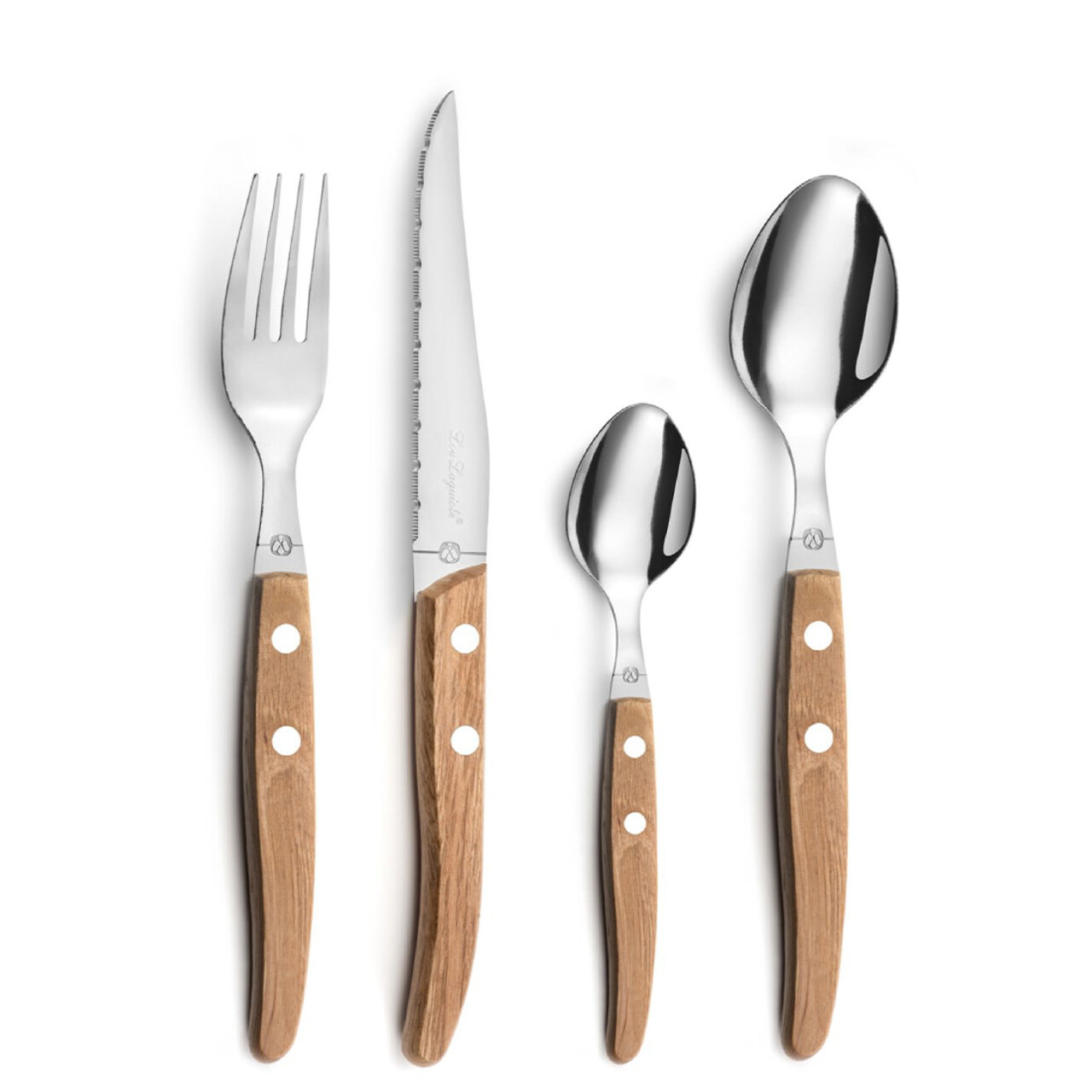 Set tacamuri 24 piese Canopee, Lou Laguiole, 6 persoane, inox 18/0, natur