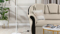 Coltar extensibil dreapta 3 locuri ELTAP, L-056, Lord, 243x180x112 cm, lemn/poliester, crem/negru