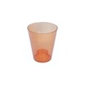 Ghiveci orhidee Vulcano13 cm, portocaliu transparent