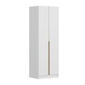 Dulap pentru haine, Hanah Home, Alin, 70x210x52 cm, Alb / Stejar