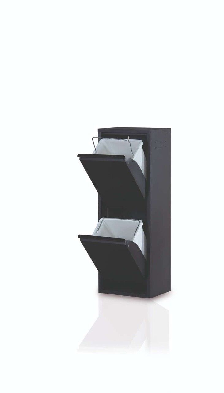 Dulap multifunctional, Hanah Home, Doplo 2, 33x92x25 cm, Metal, Negru - view 3