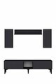 Comoda TV, Hanah Home, Didema 150, 150x40.5x30 cm, Antracit