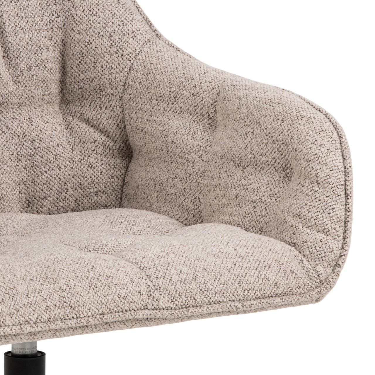 Scaun Brooke, Actona, 57x54.5x82 cm, rotativ, tesatura Boucle/otel, bej - view 2