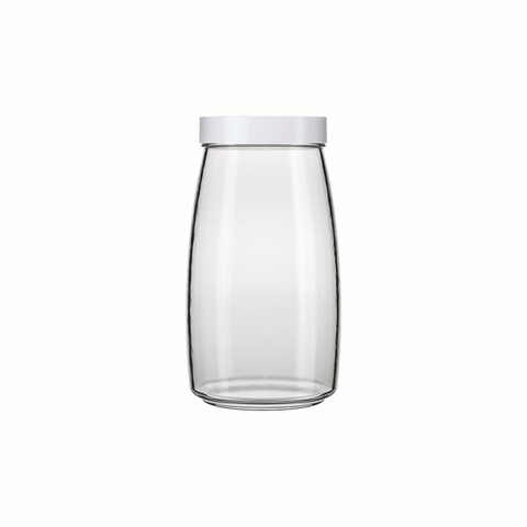 Borcan cu capac, Mandacaru, 2 L, plastic (PP)/sticla termorezistenta, gri