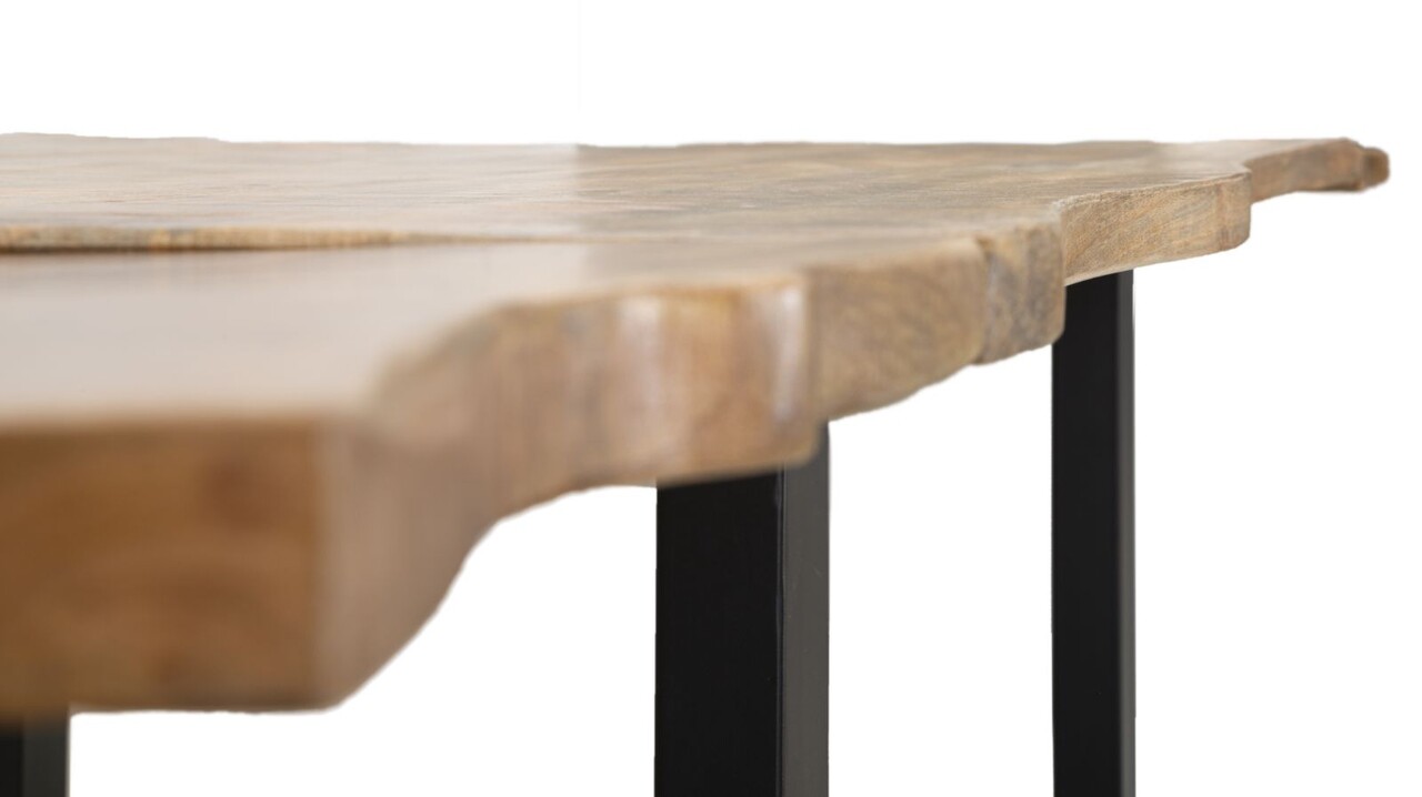 Masa extensibila Edge, Mauro Ferretti, 280-180 x 90 x 77 cm, lemn de mango/fier, maro/negru - view 3