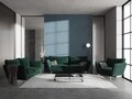 Canapea, Verveine, Mazzini Sofas, 3 locuri, 212x95x96 cm, catifea, verde bottle