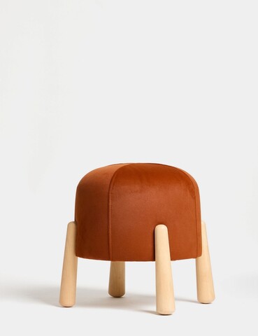 Bancheta, Atelier del Sofa, 370CTF1102, Lemn de fag, Portocaliu / Natural