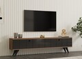 Comoda TV, Puqa Design, Alberi, 160x35x25 cm, PAL, Pin Atlantic / Antracit