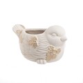 Ghiveci InArt Bird Antique Gold, 23 x 15 x 12 cm, ciment