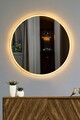 Oglinda cu Iluminare Led, Mirrorland, Round, Oglindă indestructibilă cu obturator, Galben