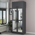 Dulap pentru haine, Minerva, Kale Anthracite, 90x235x52 cm, PAL, Antracit