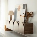 Comoda TV, Neostill, Mesta Walnut, 180x35x35 cm, Cadru: PAL MELAMINAT 100%., Maro