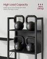 Biblioteca Ebony, Vasagle, 158x24x166 cm, PAL/otel, max 140 kg, negru