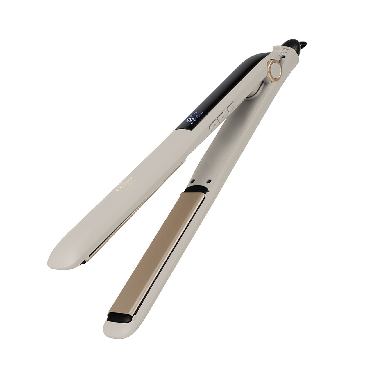 Placa de par Fashion TV, Matte Cream-Gold, 50W, 210°C, invelis ceramic, crem - imagine 3