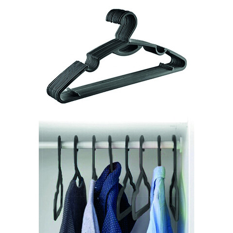 Set 12 umerase, 80880, plastic, negru