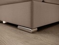 Coltar extensibil dreapta 3 locuri ELTAP, RT-20NU, Siber, 270x186x93 cm, lemn/poliester, maro deschis