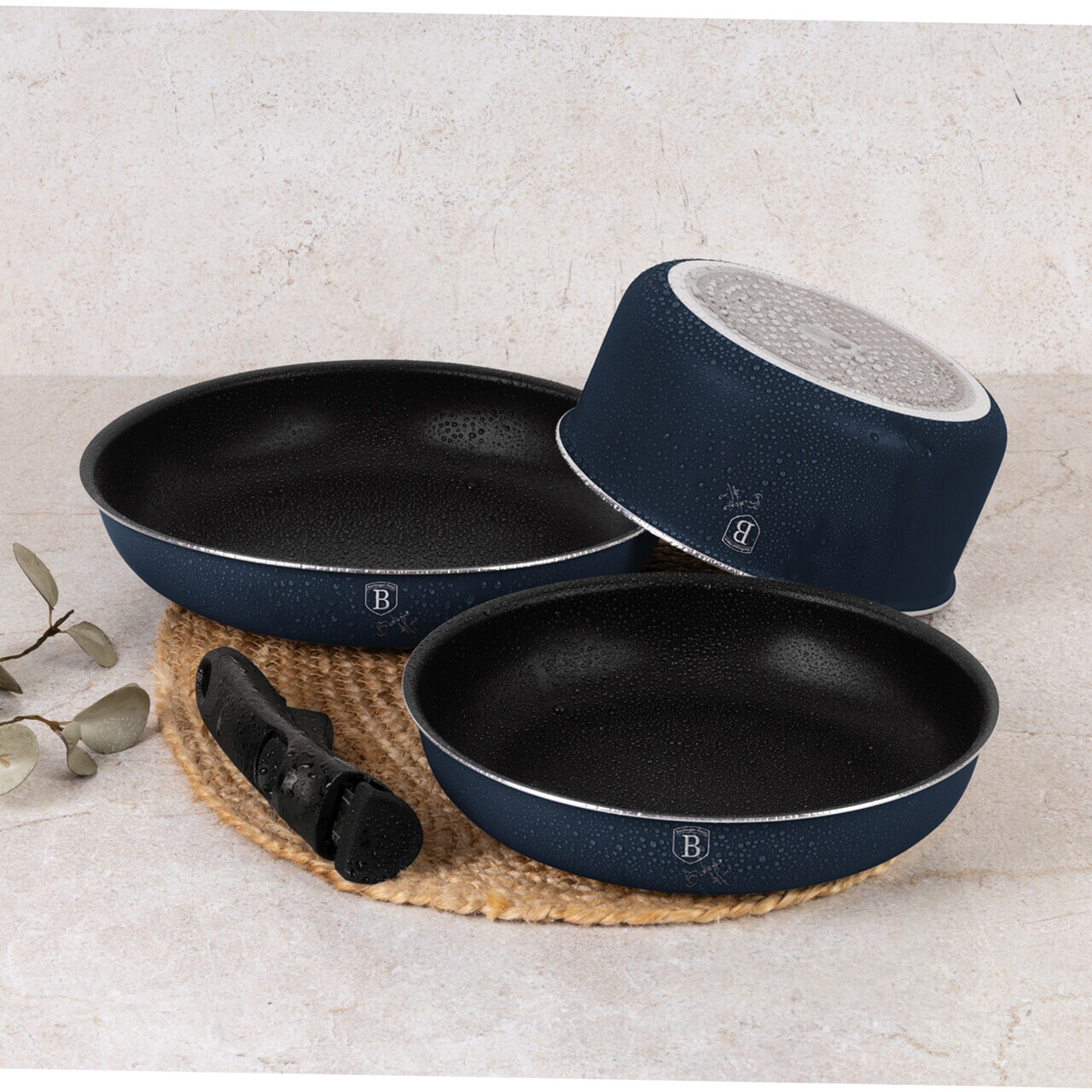 Set pentru gatit Berlinger Haus, Deep Sea, 13 piese, aluminiu, albastru mat/gri - imagine 2