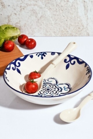 Bol pentru salata, Kosova, Blue, ceramica,  Ø25.5xH7 cm