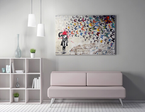 Tablou decorativ, wy51 (70 x 100), 50% bumbac / 50% poliester, canvas imprimat, multicolor