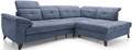 Coltar extensibil dreapta 5 locuri ELTAP, RT-40RAQ, Inferne, 297x210x107 cm, lemn/poliester, albastru deschis