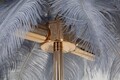 Lampa de masa Palm, Mauro Ferretti, 2 x E14, 40W, 40x55 cm, fier, auriu/gri