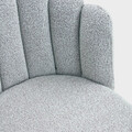 Scaun Luxe, Homla, 55x49x85 cm, MDF/poliester, gri deschis