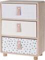 Mini dulap pentru depozitare, 20 cm, 3 sertare, lemn, alb