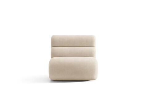 Modul canapea 1 loc fara cotiere, Neo, Micadoni Home, 85x100x83 cm, tesatura Chenille, bej deschis
