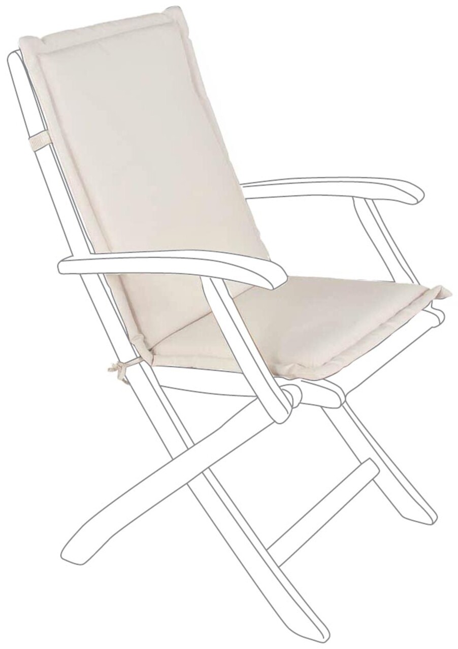 Perna pentru scaun de gradina Polyspun, Bizzotto, 45 x 94 cm, poliester impermeabil, natural