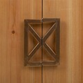 Bufet inferior Creaciones Meng, 66x36x75 cm, lemn de brad/fier, natural/auriu