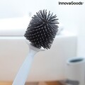Perie de toaleta cu dozator de sapun, Bruilet InnovaGoods, fixare adeziva pe perete, 10x45 cm