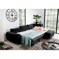Coltar extensibil dreapta 3 locuri ELTAP, RT-10LO, Grayson, 278x205x92 cm, lemn/poliester, negru