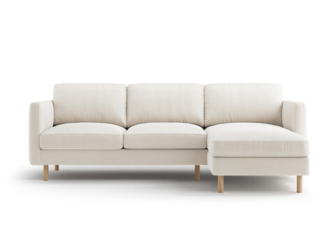 Coltar dreapta 3 locuri, Eden, Micadoni, 250x150x90 cm, catifea, bej