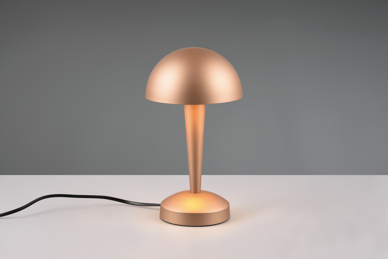 Lampa de masa Canaria, RL, 15x26.5 cm, 40W, 1x E14, metal, aramiu